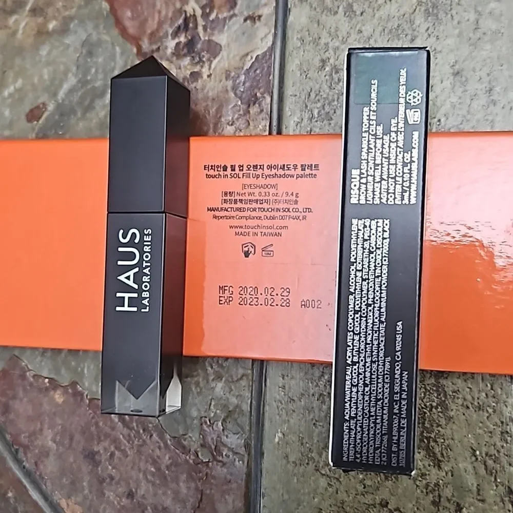TOUCH IN SOL fill up eyeshadow palette w HAUS laboratories brow lash sparkle top